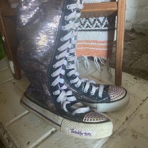 Sketchers Twinkle Toes calf boots sequins